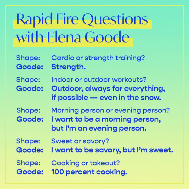 Schnellfeuerfragen mit Elena Goode